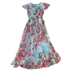 Eliza J Floral Chiffon Maxi Dress, Cottage 4 | NWOT Romantic Wedding Guest Gown